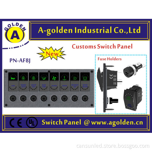 Marine/ Boat/RV/Trailer Rocker Switch Panel with led light